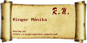 Ringer Mónika névjegykártya